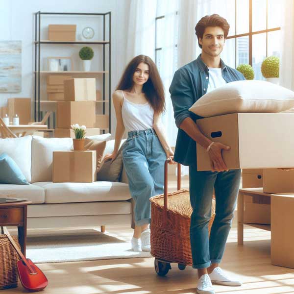 Couple renting a home